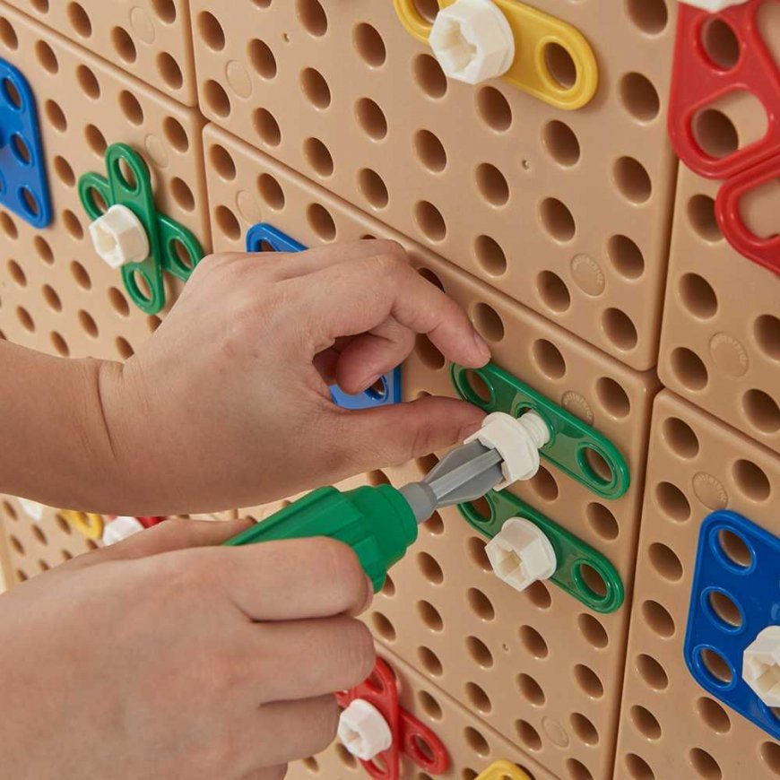 MASTERKIDZ Geometric Shape Block Set for STEM Wall Panels 260 pcs. – 3