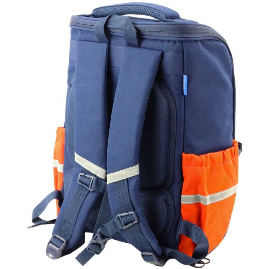 Travel Lean School Backpack with dinosaur chest strap, dark blue, 22 l – 3