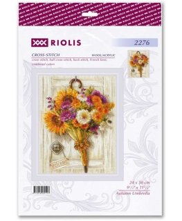 UAB Riolis Ristiku tikanduse komplekt "Sügisene vihmavari" 24x30 cm SR2276