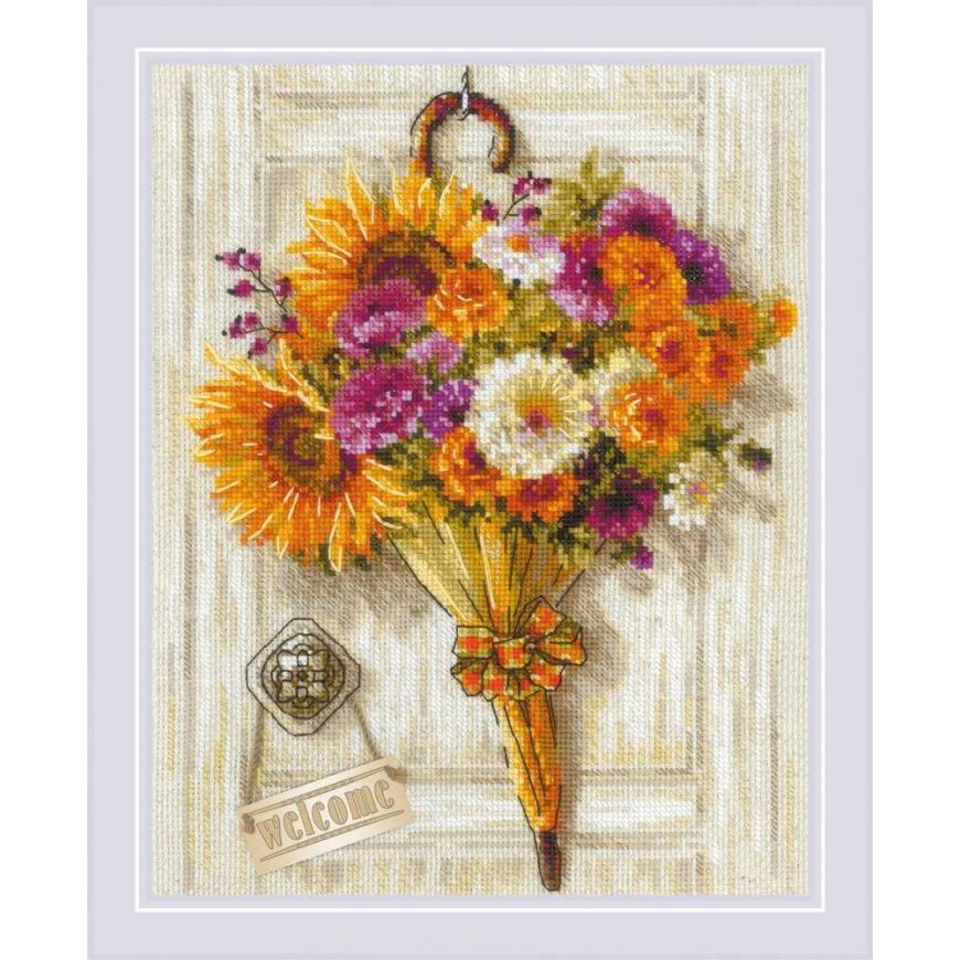 UAB Riolis Krustveida izšūšanas komplekts "Rudens lietussargs" 24x30 cm SR2276 – 2