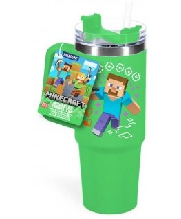 ABYstyle MINECRAFT Zaļš Smalks Krūze ar Salmiņu | 900 ml