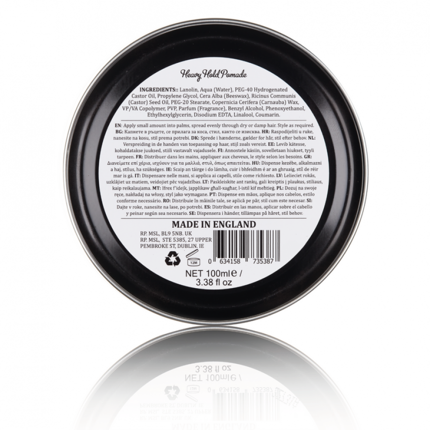 Dapper Dan Heavy Hold Pomade vahva kiinnitys ja kiilto hiusvoide, 100 ml – 3