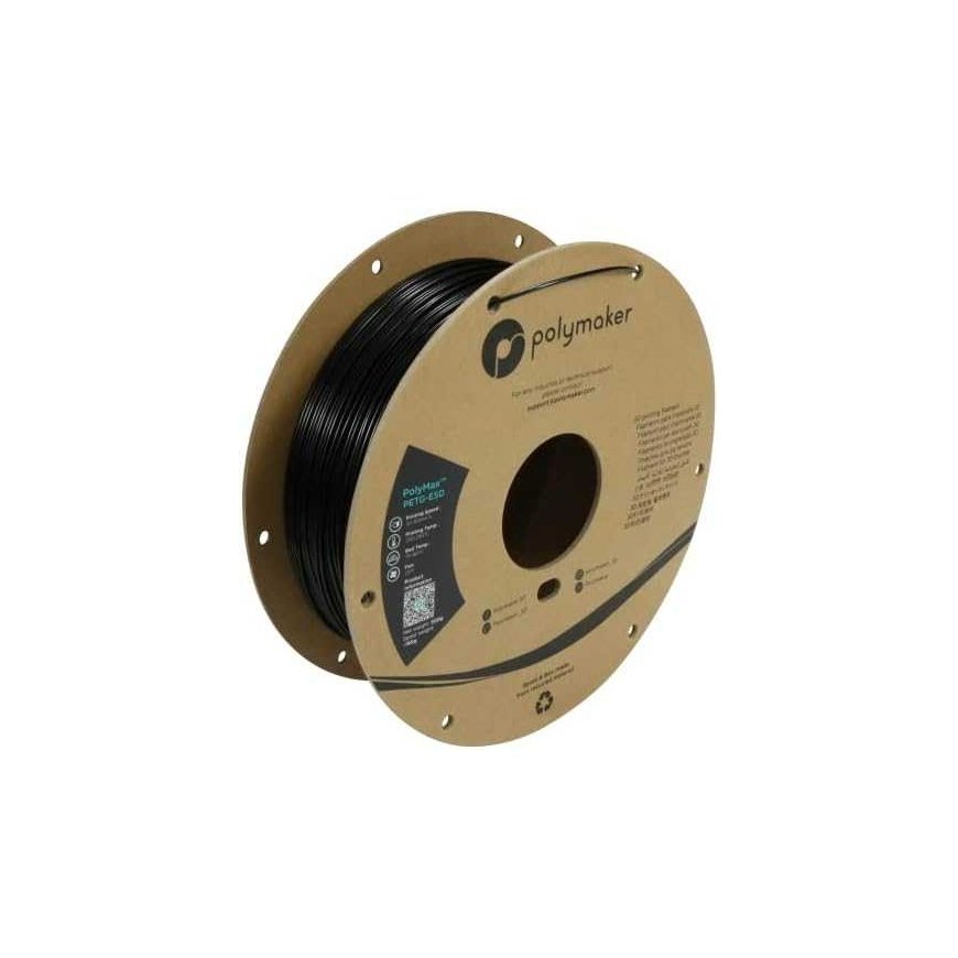 Polymaker PolyMax PETG-ESD - 0.5kg - 1.75mm - melns – 4