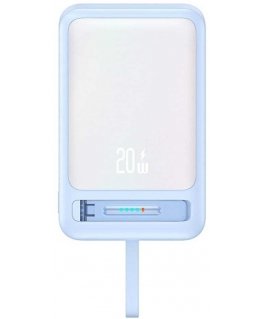 Powerbank USAMS XM Series CD219 10000mAh Magnetinis Belaidis mėlynos spalvos