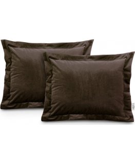 AmeliaHome CUS/AH/VELVET/D.BROWN/SIDE/50X70*2