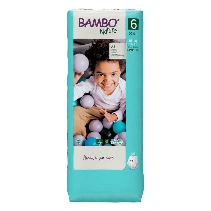 Abena BAMBO kelnaitės 6 15+kg, 38vnt