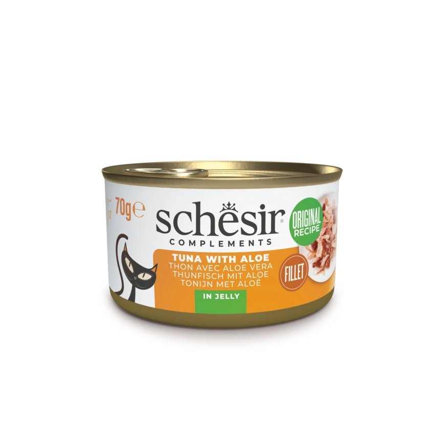 SCHESIR Complements Tuna with aloe in jelly - wet cat food - 70g – 2