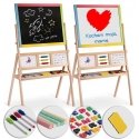 Large magnetic chalkboard with Ricokids clock - multicolored Large magnetic chalkboard with Ricokids clock - multicolored