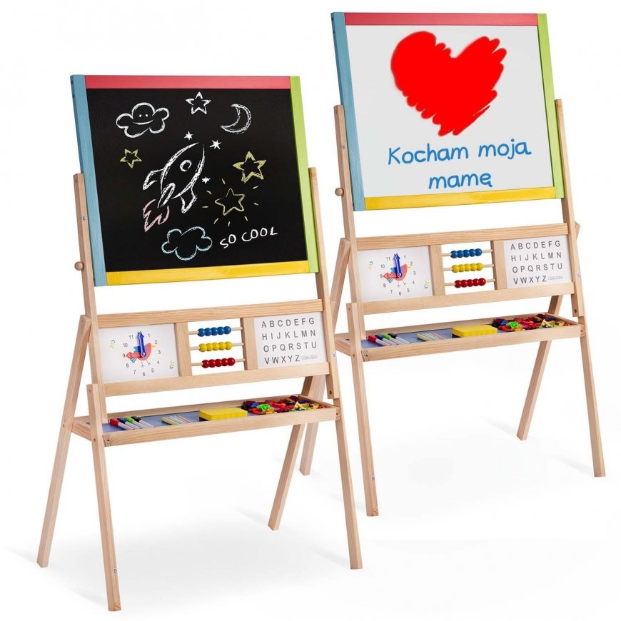 Suuri magneettinen liitutaulu Ricokids-kellolla – monivärinen – 2