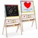 Large magnetic chalkboard with Ricokids clock - multicolored Large magnetic chalkboard with Ricokids clock - multicolored