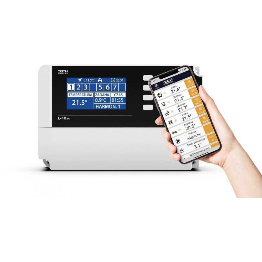 Tech Controllers Nowodvorski Laidinis wireless thermostatic valve controller L-4X WiFi (4 sections RS485 connection) – 3
