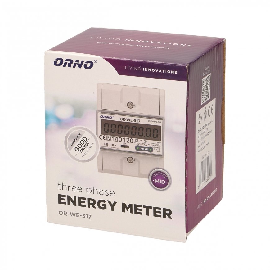 ORNO OR-WE-517 electric meter Electronic Plug-in White – 2