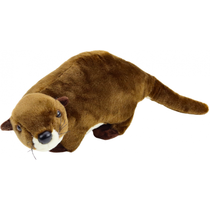 Lean Toys Pliušinis žaislas Ūdra, minkštas žaislas, rudas, 37 cm