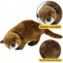 Lean Toys Pliušinis žaislas Ūdra, minkštas žaislas, rudas, 37 cm Lean Toys Pliušinis žaislas Ūdra, minkštas žaislas, rudas, 37 cm