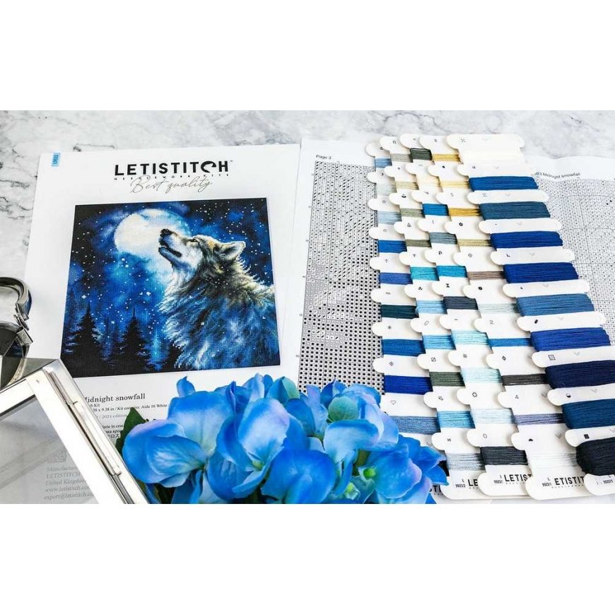 Набор для вышивания крестиком Letistitch "Полуночный снег" 24x24 см SLETIL9923 – 5