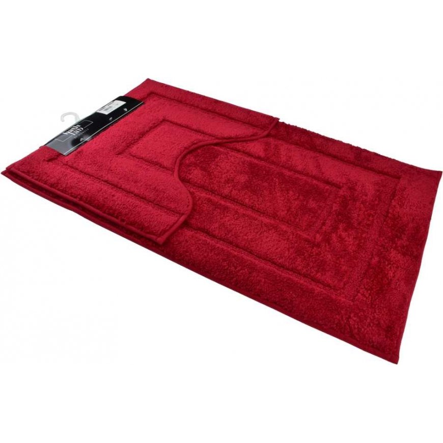 Bathlab ZAC 2 bath mat set 50x40/50x80cm red – 2