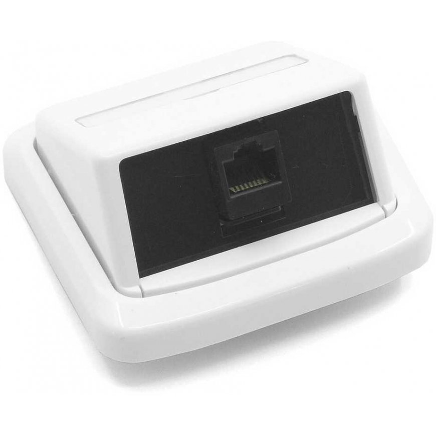 DATACOM UTP dvigubas lizdas ABB TANGO 2xRJ45 kat.6 WH