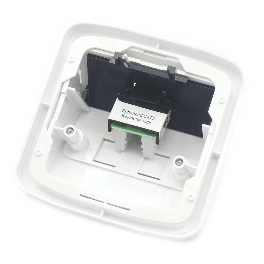 DATACOM UTP dvigubas lizdas ABB TANGO 2xRJ45 kat.6 WH – 2