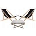 Table set for beds + 2 beds, Black, Woodok Table set for beds + 2 beds, Black, Woodok
