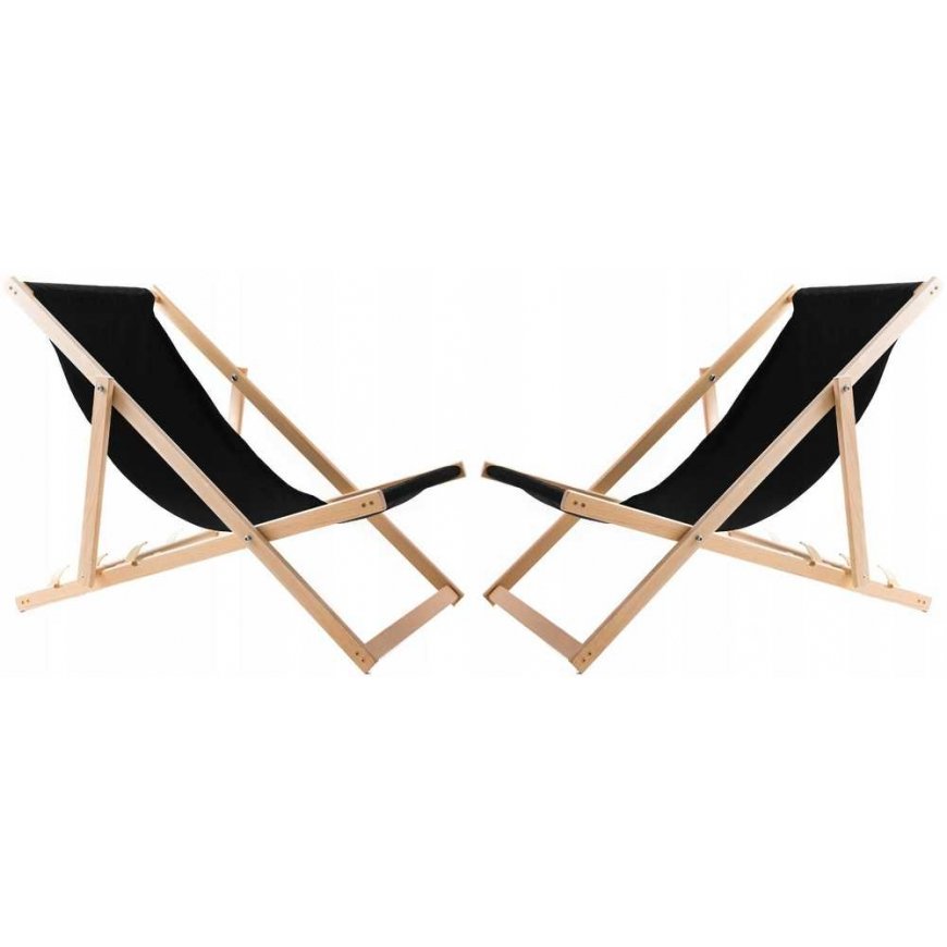 Table set for beds + 2 beds, Black, Woodok – 2