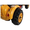 Lean Cars electric tractor-excavator with bucket, orange Lean Cars electric tractor-excavator with bucket, orange