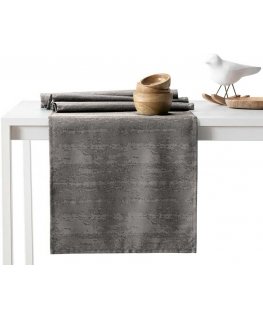 Vesta brown pressed modern tablecloth 115x180+35x180 AmeliaHome