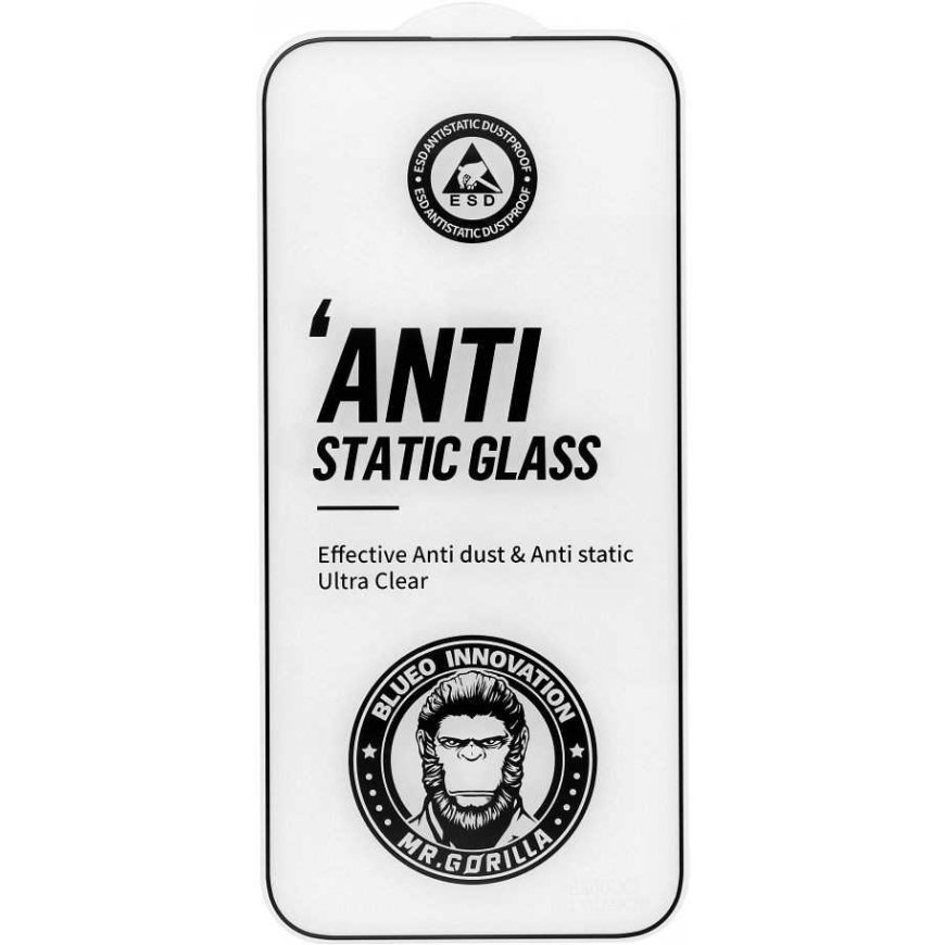 Blueo LCD aizsargstikls 5D Mr. Monkey Glass (Strong HD) Apple iPhone 13 Pro Max melns – 4