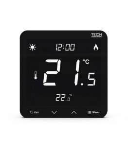 Tech Controllers Laidinis two-state recessed room thermostat, black, ST-297z v3 Tech controllers