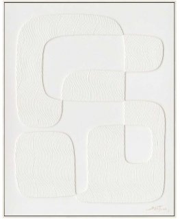 Frame Painting with frame 80x100cm, white shape