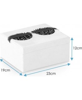AmeliaHome Papuošalų dėžutė AH LASHES POWDERPINK 19X12