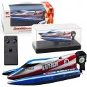 Lean Toys Remote-controlled blue-silver catamaran 14 cm Lean Toys Remote-controlled blue-silver catamaran 14 cm