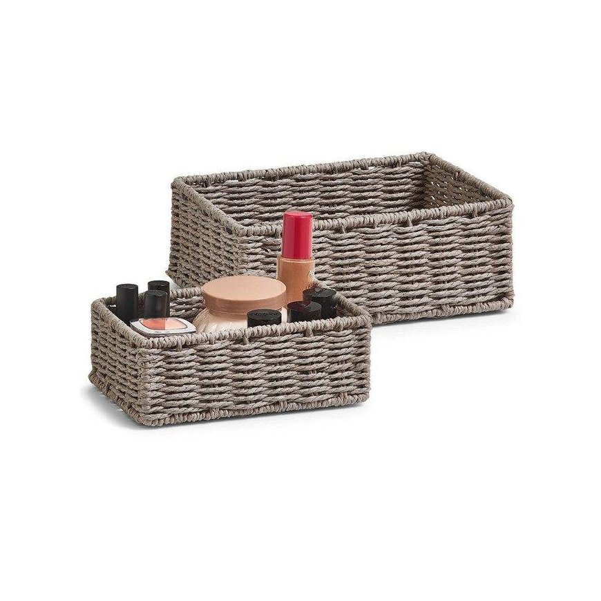 Storage basket, gray - 2 pieces in set, ZELLER – 2
