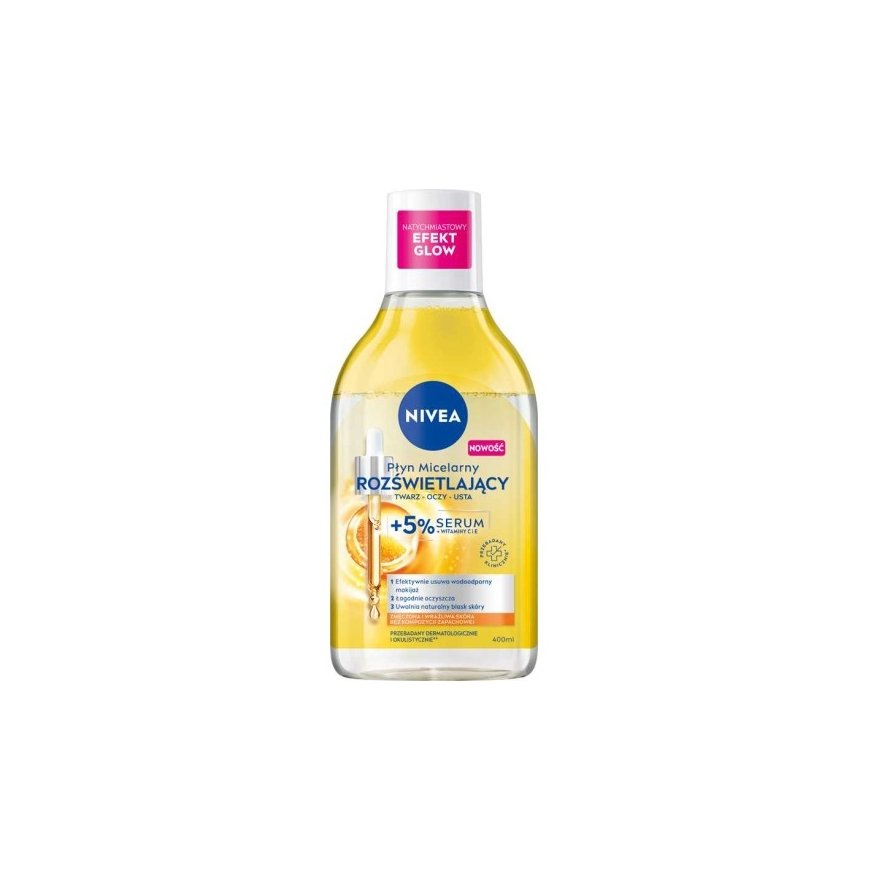 NIVEA Micellar Cleansing Water for Sensitive and Tired Skin Illuminating 400ml