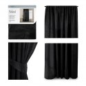Öö kardin AmeliaHome VELVET 140X245 cm, 1 tk, riba/kinnitused, värv: must Öö kardin AmeliaHome VELVET 140X245 cm, 1 tk, riba/kinnitused, värv: must