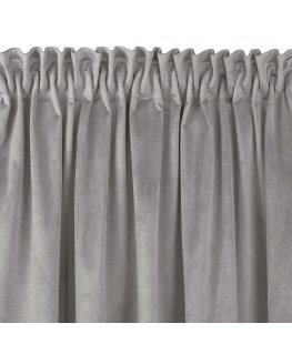 Verho VILA värillinen harmaa tyylinen klassinen läpinäkyvä lohikäärme-nauha 5 cm tupsuilla 3 cm sametti 400x300 HOMEDE
