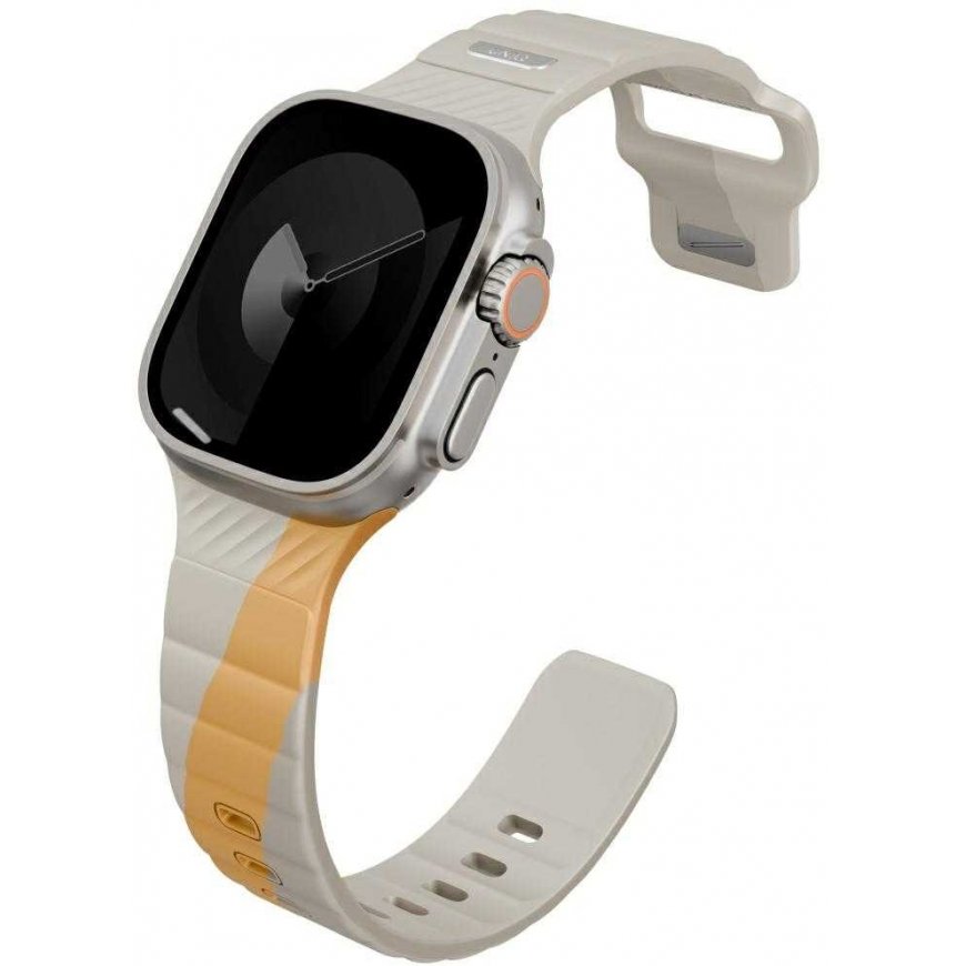 Rihm UNIQ Stride De Rubber Apple Watch'ile 49/46/45/44mm, liivavärvi