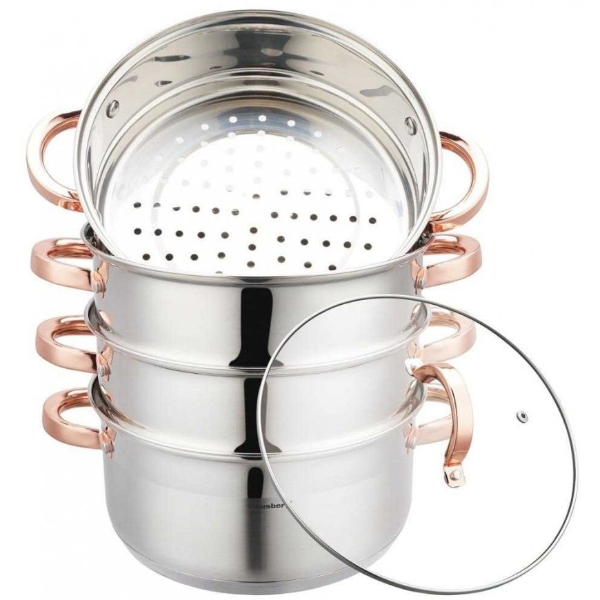 Puodas NA PARĘ KLAUSBERG 5 ELEM. 24cm KB-7736 ROSE GOLD