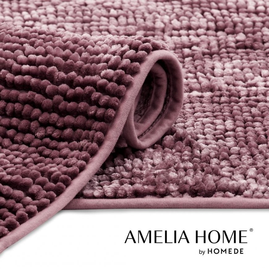 Kylpyhuoneen matto AmeliaHome Bati 60x90 cm, väri: violetti/vaaleanpunainen – 5