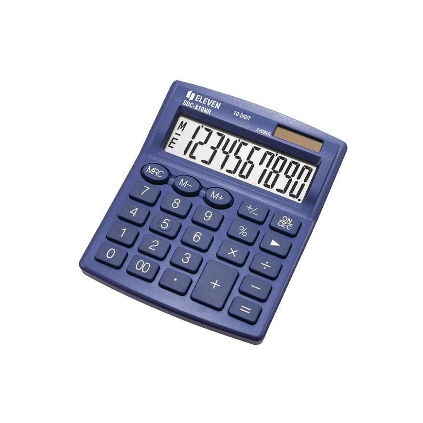 Eleven Eleven calculator SDC810NRNVE, dark blue, desktop, 10 places, dual power source