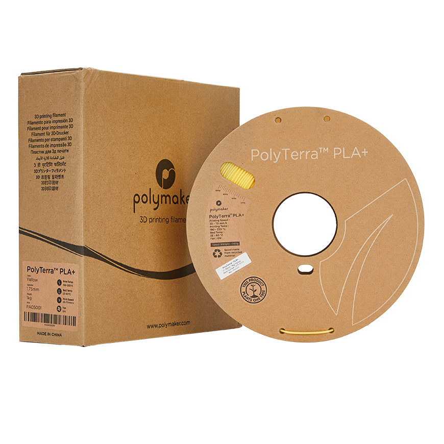 Polymaker PolyTerra PLA+ - 1kg - 1.75mm - Keltainen – 3