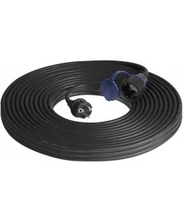 Orno Työpajojen kestävä jatkojohto IP44, 1x2P+Z 30m, öljynkestävä kumikaapeli H07RN-F 3x1,5mm?, 230VAC/16A, schuko