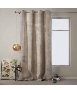 Night curtain with rings AmeliaHome VELVET 140X270 cm, 1 pc., color: sand