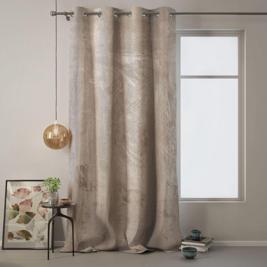 Yöverho renkailla AmeliaHome VELVET 140X270 cm, 1 kpl, väri: hiekka – 4
