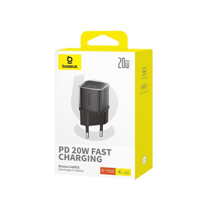 Baseus GAN5S P10162503113-00 Mains Charger 20 W Black – 2