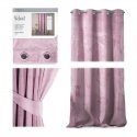 Nakts aizkars ar gredzeniem AmeliaHome VELVET 140X270 cm, 1 gab., krāsa: rozā Nakts aizkars ar gredzeniem AmeliaHome VELVET 140X270 cm, 1 gab., krāsa: rozā