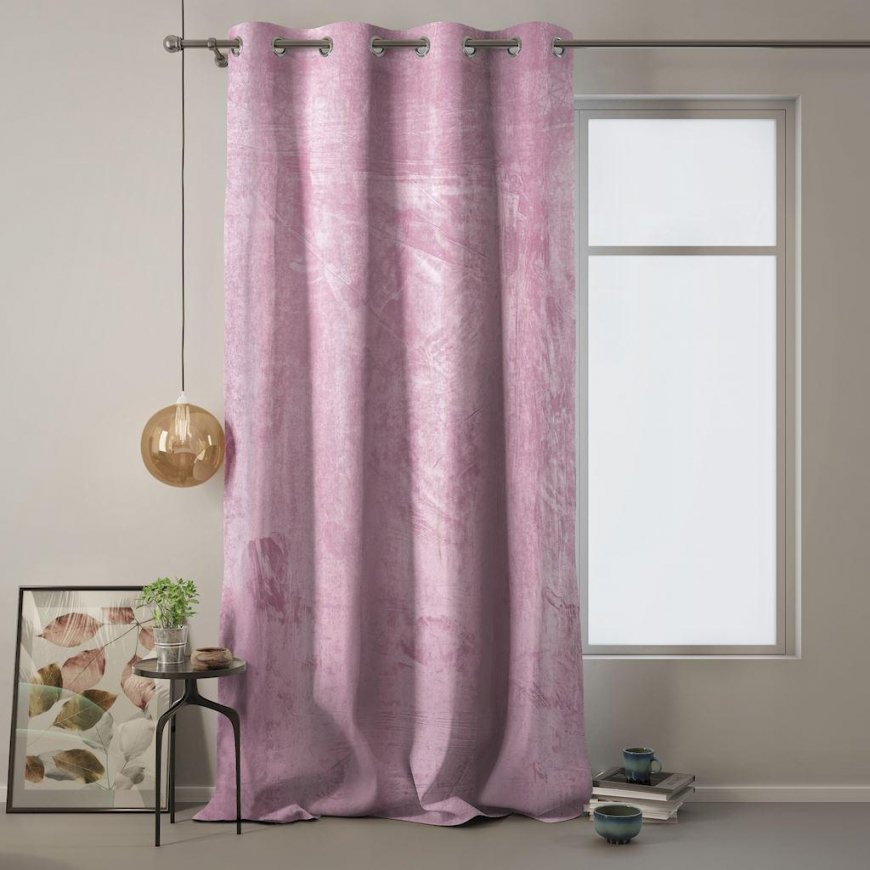 Night curtain with rings AmeliaHome VELVET 140X270 cm, 1 pc., color: pink – 3