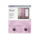 Night curtain with rings AmeliaHome VELVET 140X270 cm, 1 pc., color: pink