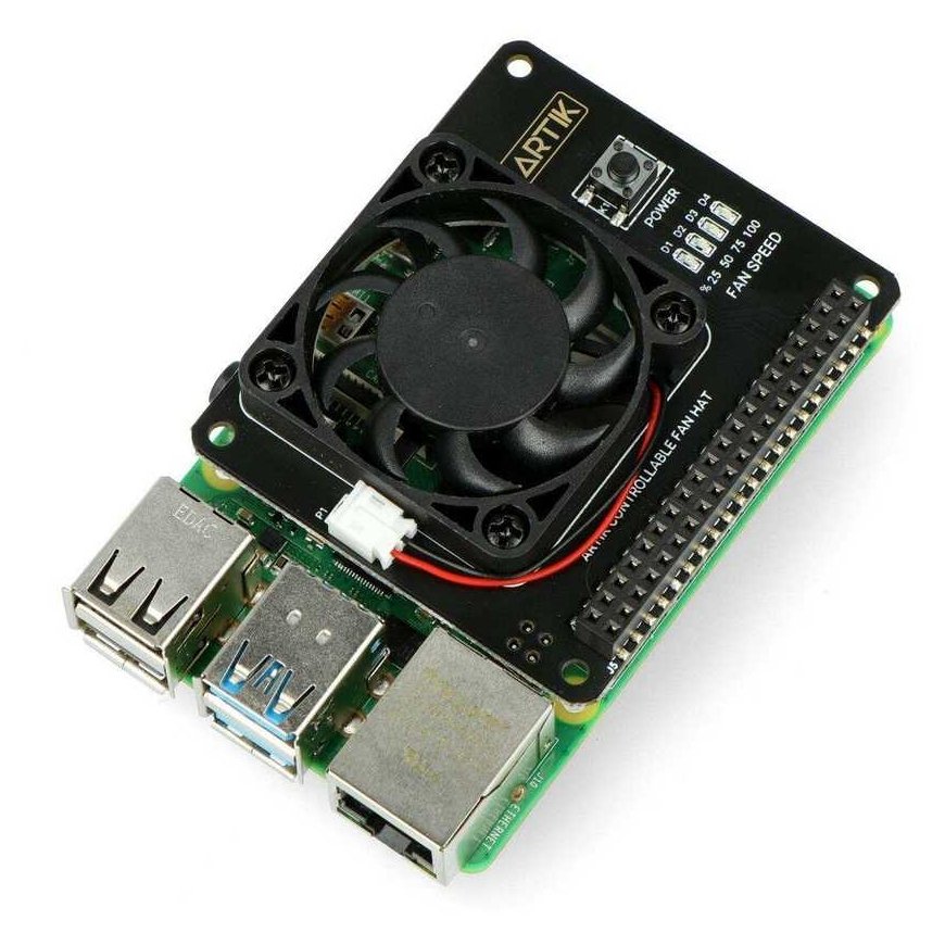 Argon Fan HAT v1.5 - модуль с вентилятором, предназначенный для Raspberry Pi – 4