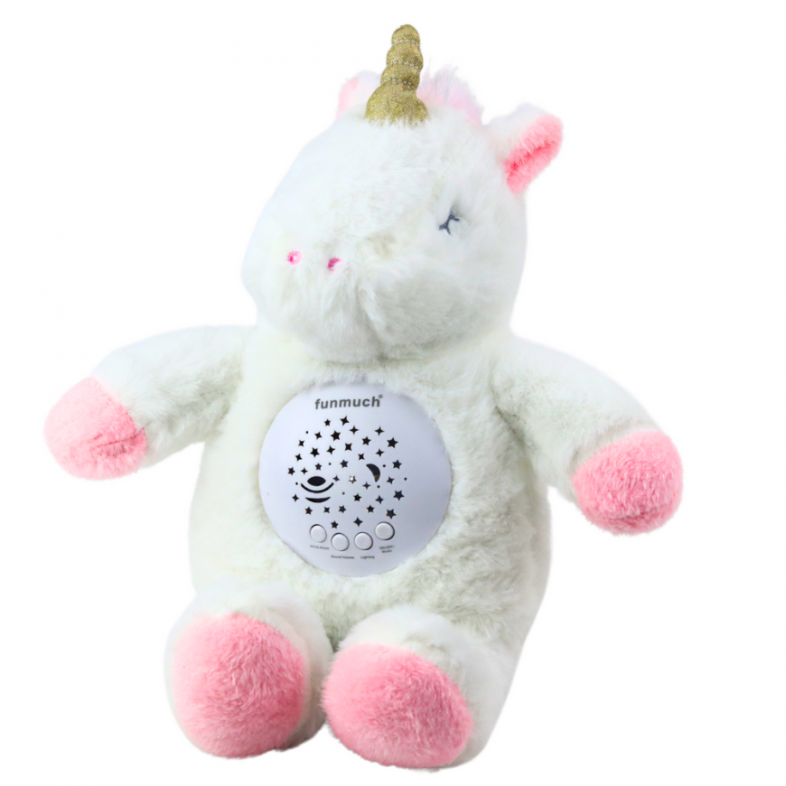 Lean Toys Plush Unicorn Sleeping Cute Toy Projector Sound – 3