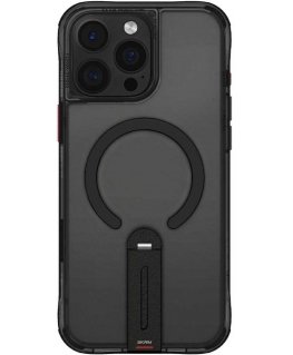 Skinarma Helix skirtas Apple iPhone 16 Pro Max magnetiniam įkrovimui 360 laipsnių sukimosi laikiklis dėklas telefonui juodos spa